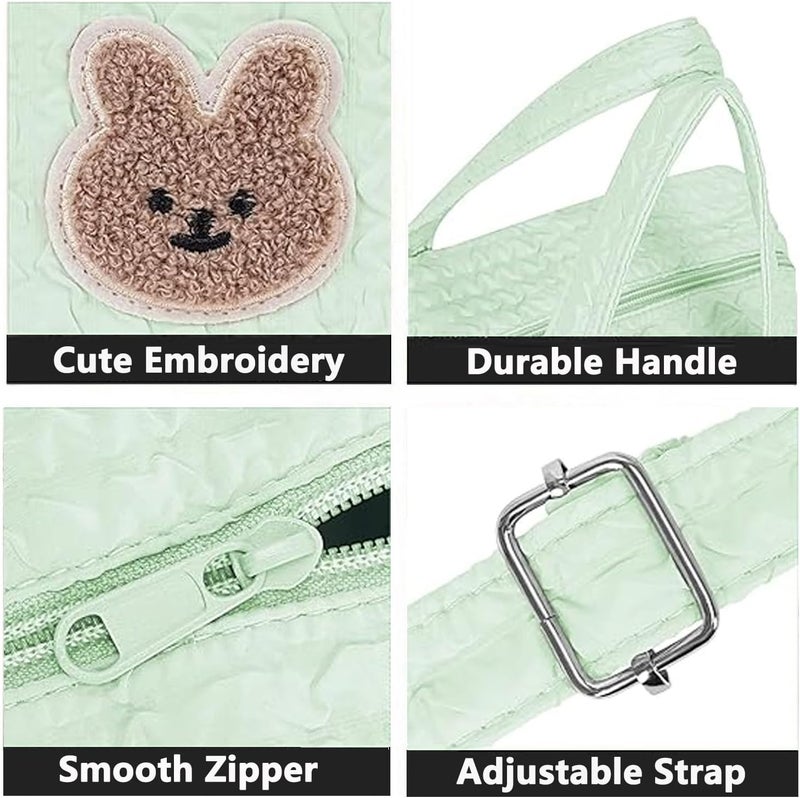 NIKUKY Baby Diaper Bag Tote, Cute Small Crossbody Nappy Mommy Bag, Lightweight Travel & Hospital Multifunction Storage Tote - Image 4